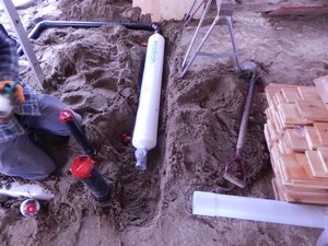 Ecodrain being installed